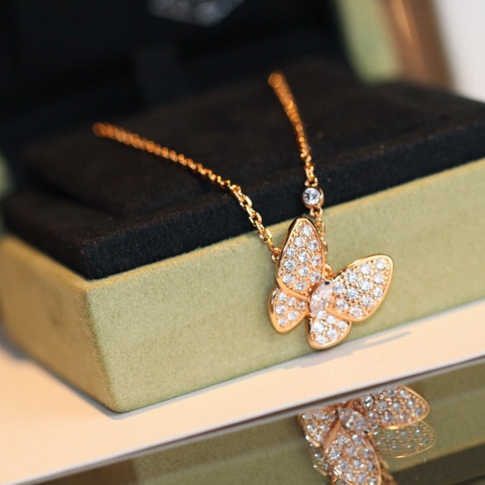 [LuxJewelry]BUTTERFLY DIAMOND NECKLACE