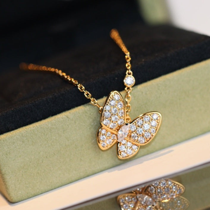 [LuxJewelry]BUTTERFLY DIAMOND NECKLACE
