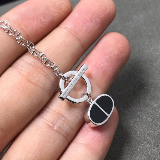 [LuxJewelry]CHAINE VERSO BLACK CERAMIC  NECKLACE