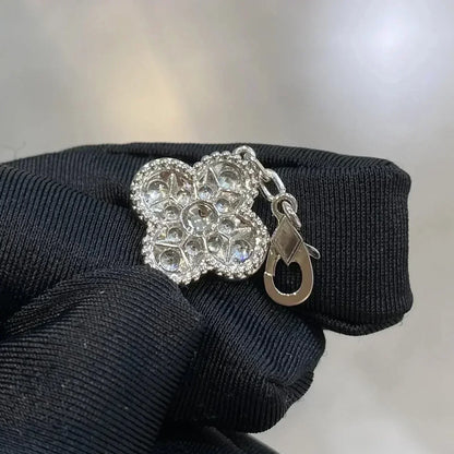 [LuxJewelry]CLOVER 5 MOTIFS  DIAMOND BRACELET SILVER