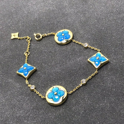 [LuxJewelry]STAR AND SUN TURQUOISE 4 MOTIFS 3 DIAMONDS
