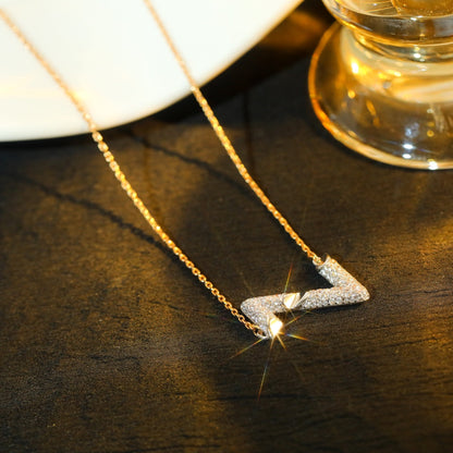 [LuxJewelry]VOLT SILVER DIAMOND PEDANT NECKLACE