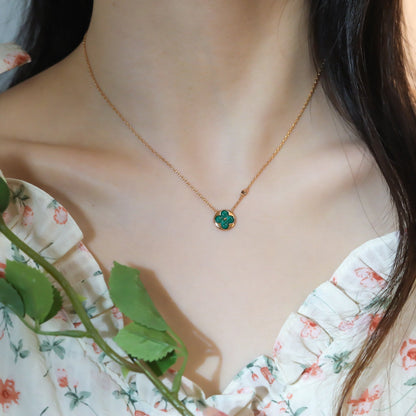 [LuxJewelry]SUN PEDANT PINK GOLD 1 DIAMOND NECKLACE