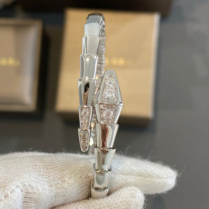 [LuxJewelry]SERPENTI BRACELET DIAMONDS SILVER