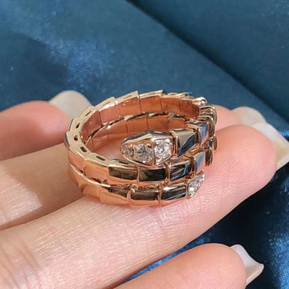 [LuxJewelry]SERPENTS DOUBLE ROW DIAMOND RING