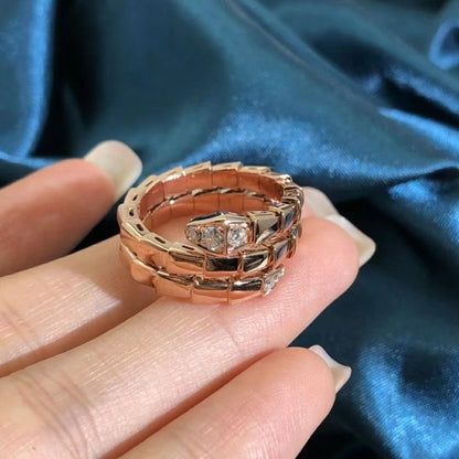 [LuxJewelry]SERPENTS DOUBLE ROW DIAMOND RING