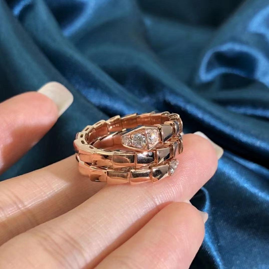 [LuxJewelry]SERPENTS DOUBLE ROW DIAMOND RING