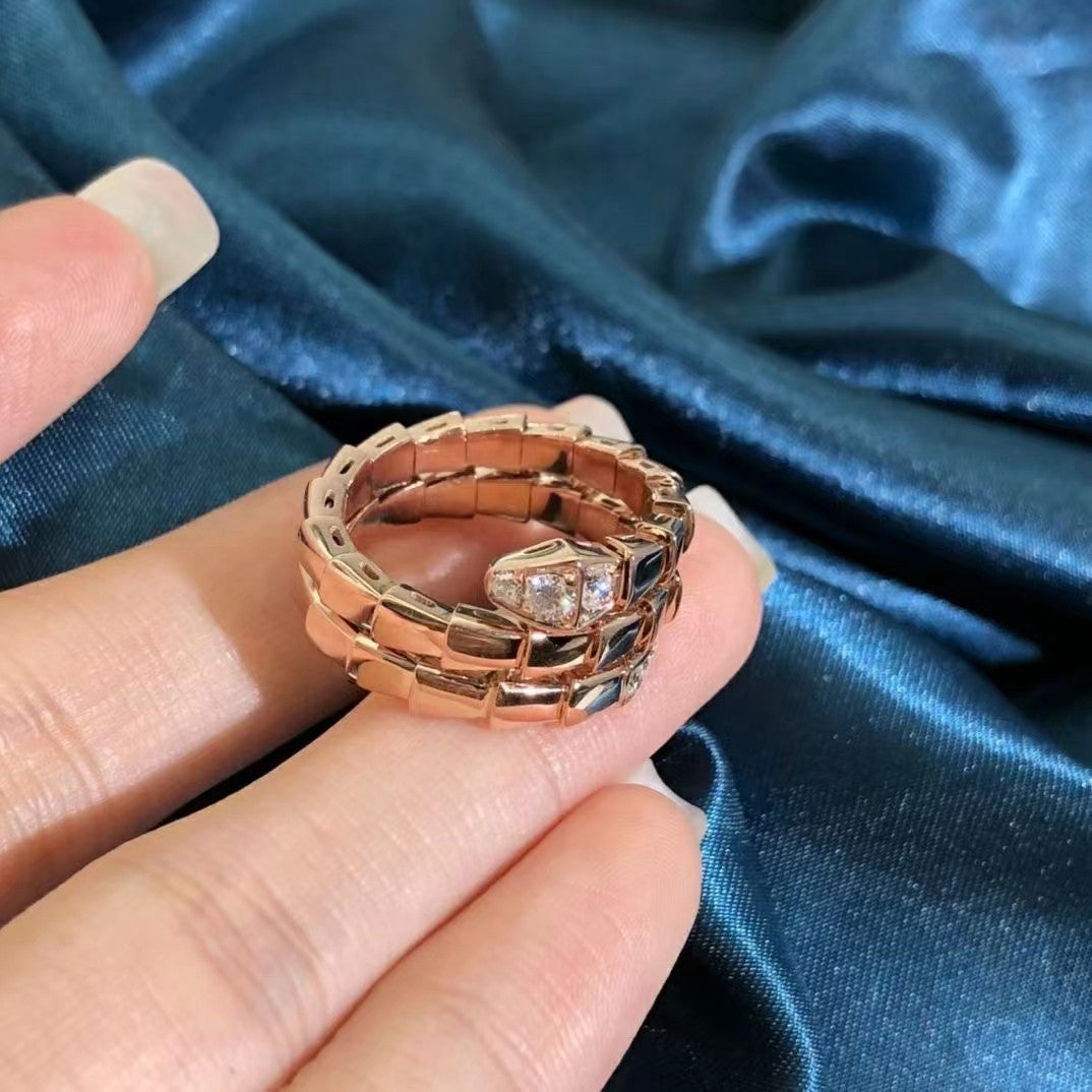 [LuxJewelry]SERPENTS DOUBLE ROW DIAMOND RING