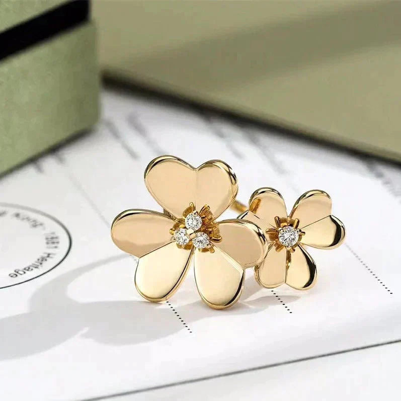 [LuxJewelry]CLOVER COMOS GOLD DIAMOND RING