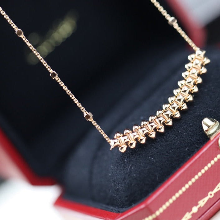 [LuxJewelry]CLASH PINK GOLD NECKLACE