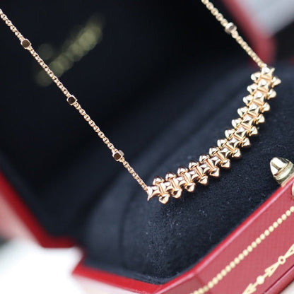 [LuxJewelry]CLASH PINK GOLD NECKLACE