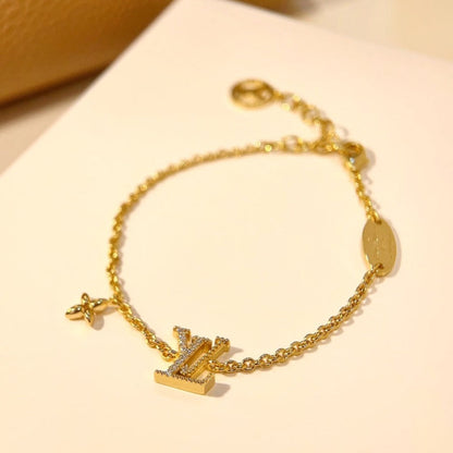 [LuxJewelry]LOGO STAR MOTIF GOLD BRACELET