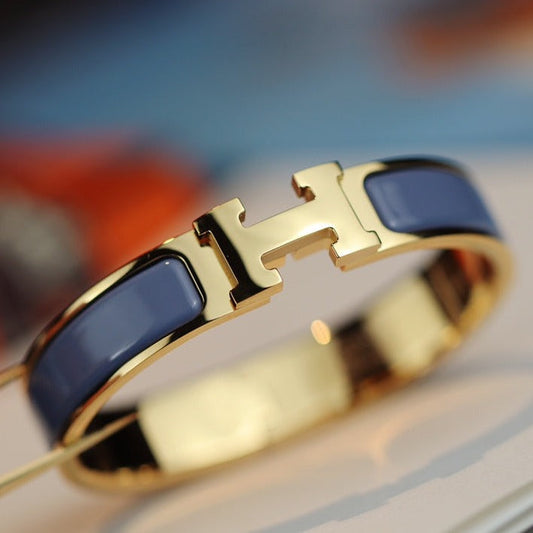 [LuxJewelry]H BRACELET 12MM BLUE GRAY
