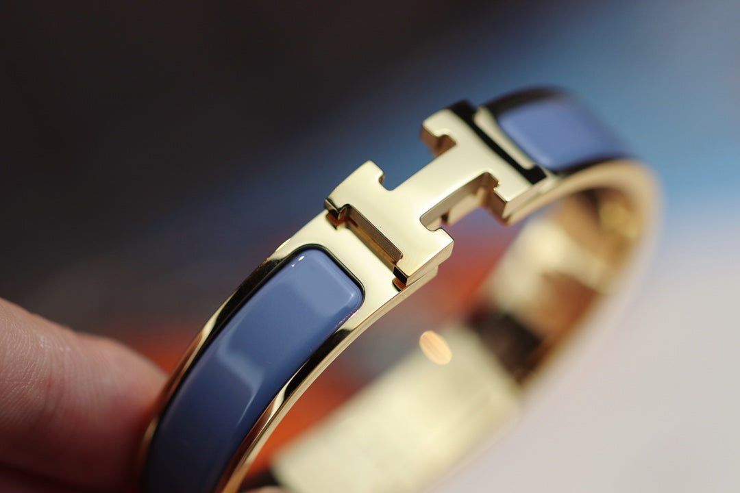 [LuxJewelry]H BRACELET 12MM BLUE GRAY