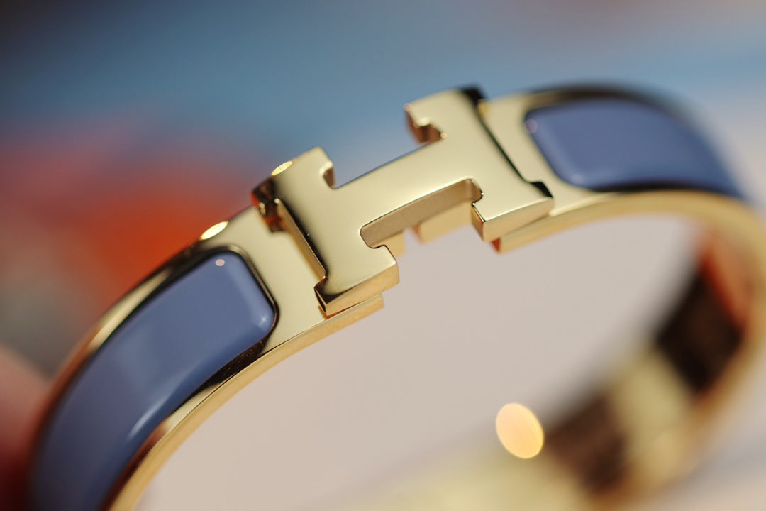 [LuxJewelry]H BRACELET 12MM BLUE GRAY