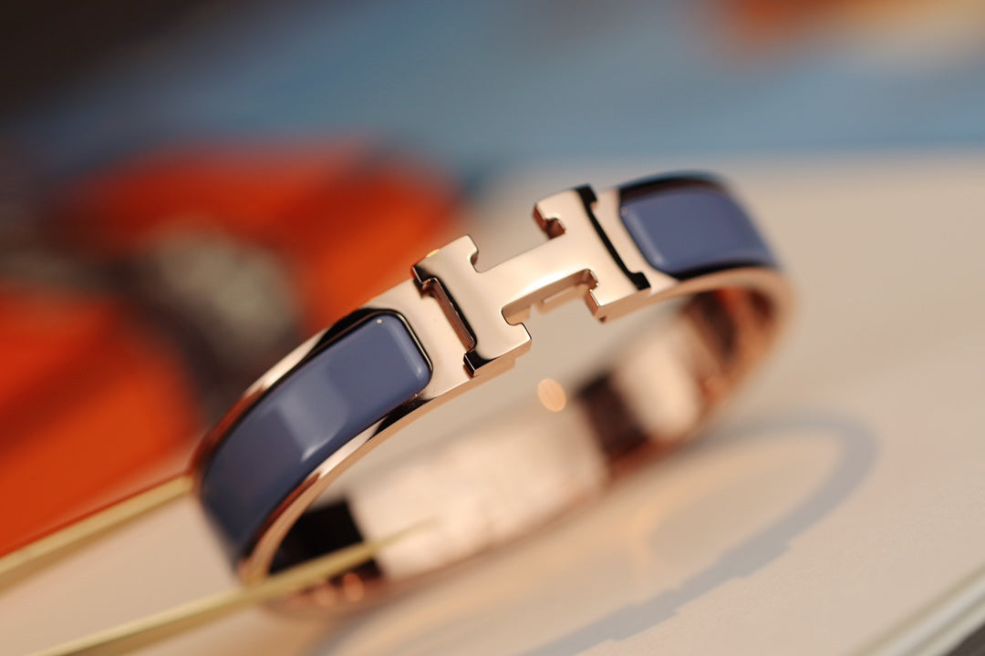 [LuxJewelry]H BRACELET 12MM BLUE GRAY