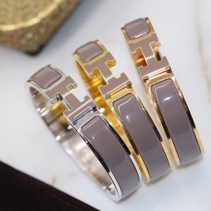 [LuxJewelry]H BRACELET 12MM BROWN