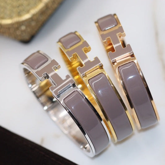 [LuxJewelry]H BRACELET 12MM BROWN