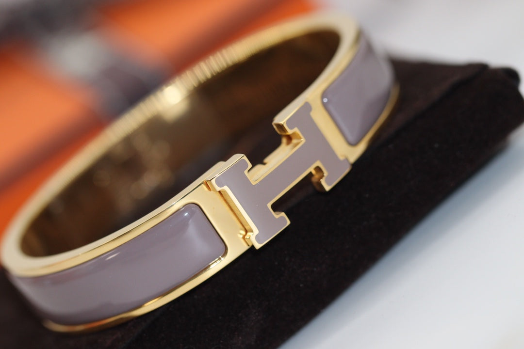 [LuxJewelry]H BRACELET 12MM BROWN