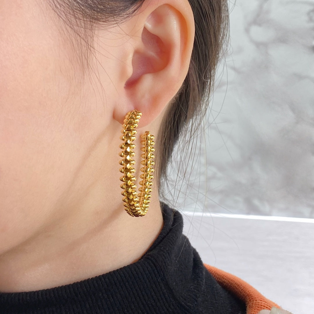 [LuxJewelry]CLASH HOOP EARRINGS