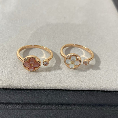 [LuxJewelry]SUN 1 DIAMOND PINK MOP RING