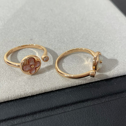 [LuxJewelry]SUN 1 DIAMOND PINK MOP RING