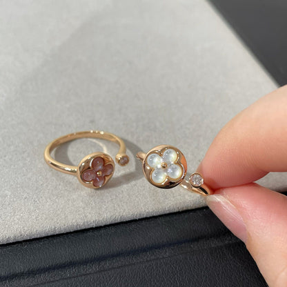 [LuxJewelry]SUN 1 DIAMOND PINK MOP RING
