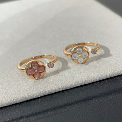 [LuxJewelry]SUN 1 DIAMOND PINK MOP RING