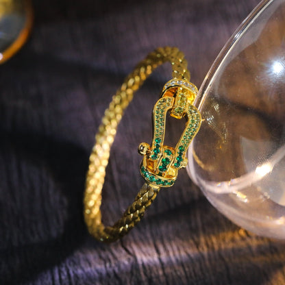[LuxJewelry]FORCE 10 GOLD GREEN DIAMOND PAVED
