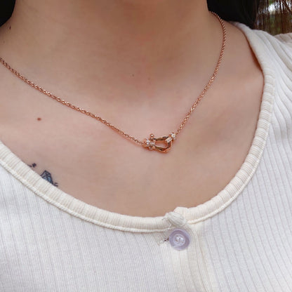 [LuxJewelry]FORCE 10 PINK GOLD DIAMOND NECKLACE