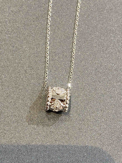 [LuxJewelry]PERLEE PEDANT SIVLER DIAMOND NECKLACE