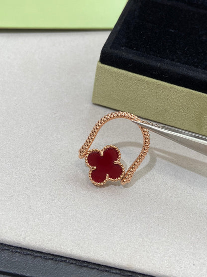 [LuxJewelry]CLOVER RIVERSIBLE ROSE GOLD RING