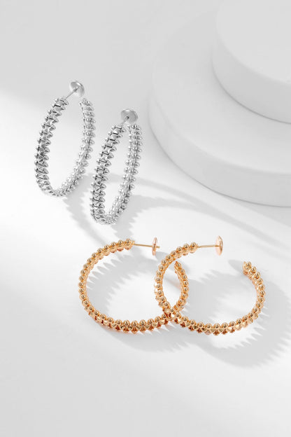 [LuxJewelry]CLASH HOOP EARRINGS