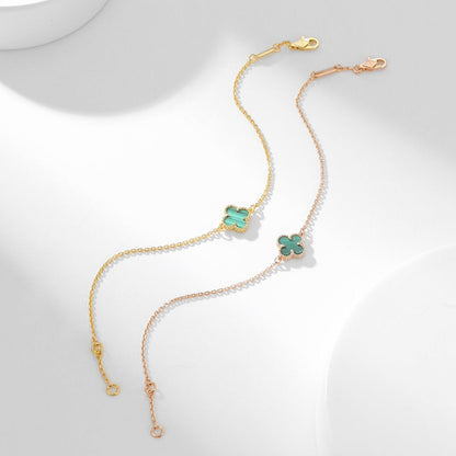 [LuxJewelry]CLOVER BRACELET MALACHITE 1 MOTIF