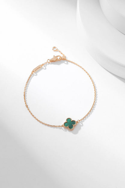 [LuxJewelry]CLOVER BRACELET MALACHITE 1 MOTIF
