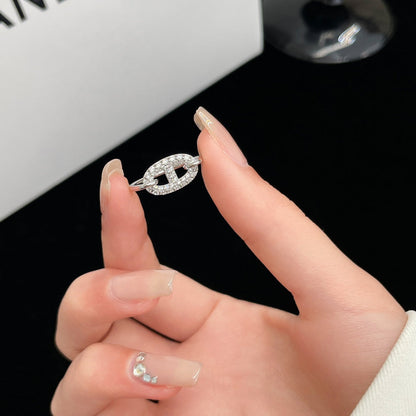 [LuxJewelry]RONDE SMALL SILVER DIAMOND RING