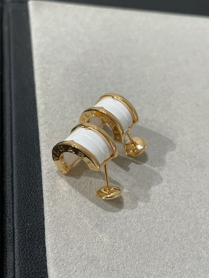 [LuxJewelry]ZERO 1 PINK GOLD CERAMIC EARRINGS