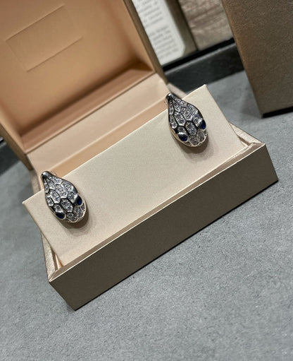 [LuxJewelry]SERPENT DIAMOND STUD EARRINGS