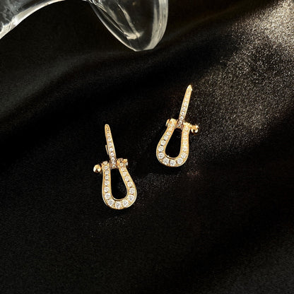 [LuxJewelry]FORCE 10 FULL DIAMOND DROP EARRINGS MEDIUM MODEL