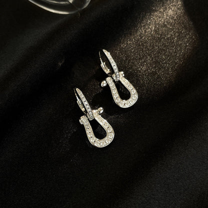 [LuxJewelry]FORCE 10 FULL DIAMOND DROP EARRINGS MEDIUM MODEL