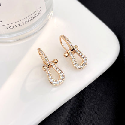 [LuxJewelry]FORCE 10 FULL DIAMOND DROP EARRINGS MEDIUM MODEL