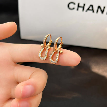 [LuxJewelry]FORCE 10 FULL DIAMOND DROP EARRINGS MEDIUM MODEL