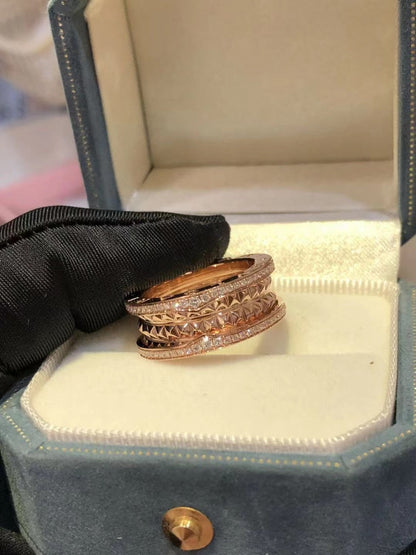 [LuxJewelry]ZERO 1 ROCK DIAMOND PINK GOLD