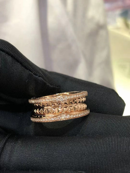 [LuxJewelry]ZERO 1 ROCK DIAMOND PINK GOLD