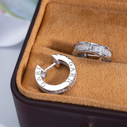 [LuxJewelry]ZERO 1 MINI SILVER DIAMOND EARRINGS