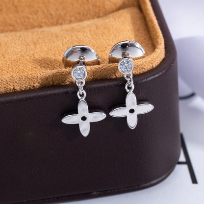 [LuxJewelry]VIDYLLE SILVER DIAMOND MINI DROP EARRINGS