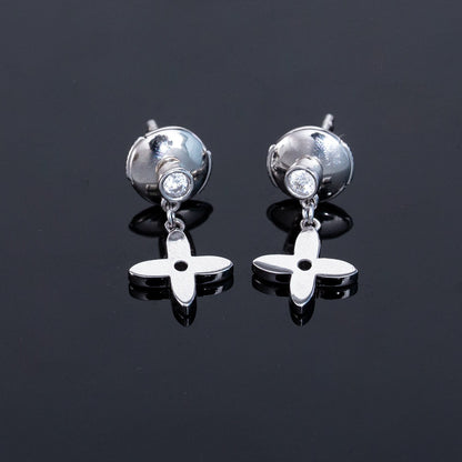 [LuxJewelry]VIDYLLE SILVER DIAMOND MINI DROP EARRINGS