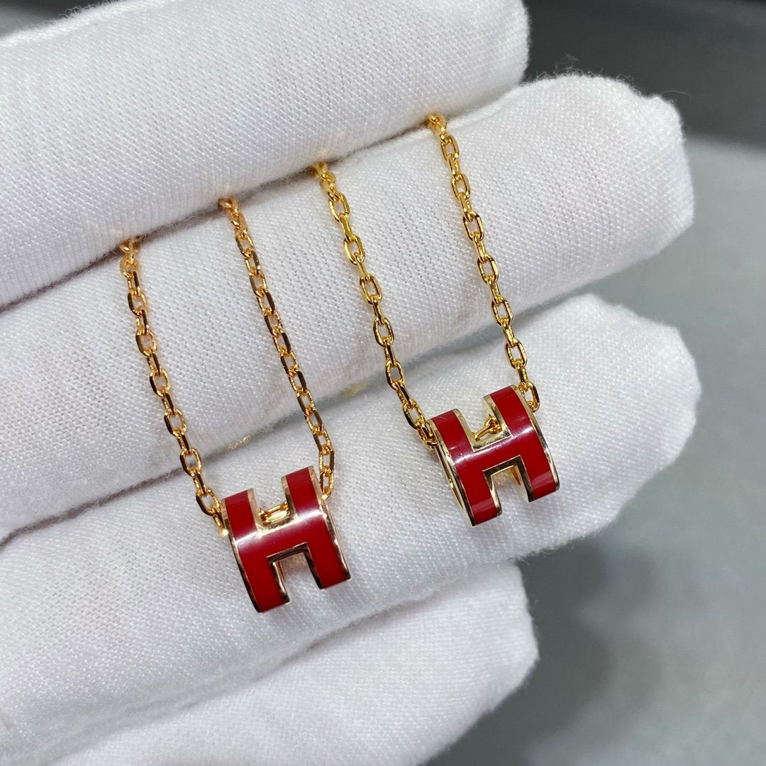 [LuxJewelry]MINI POP H NECKLACE