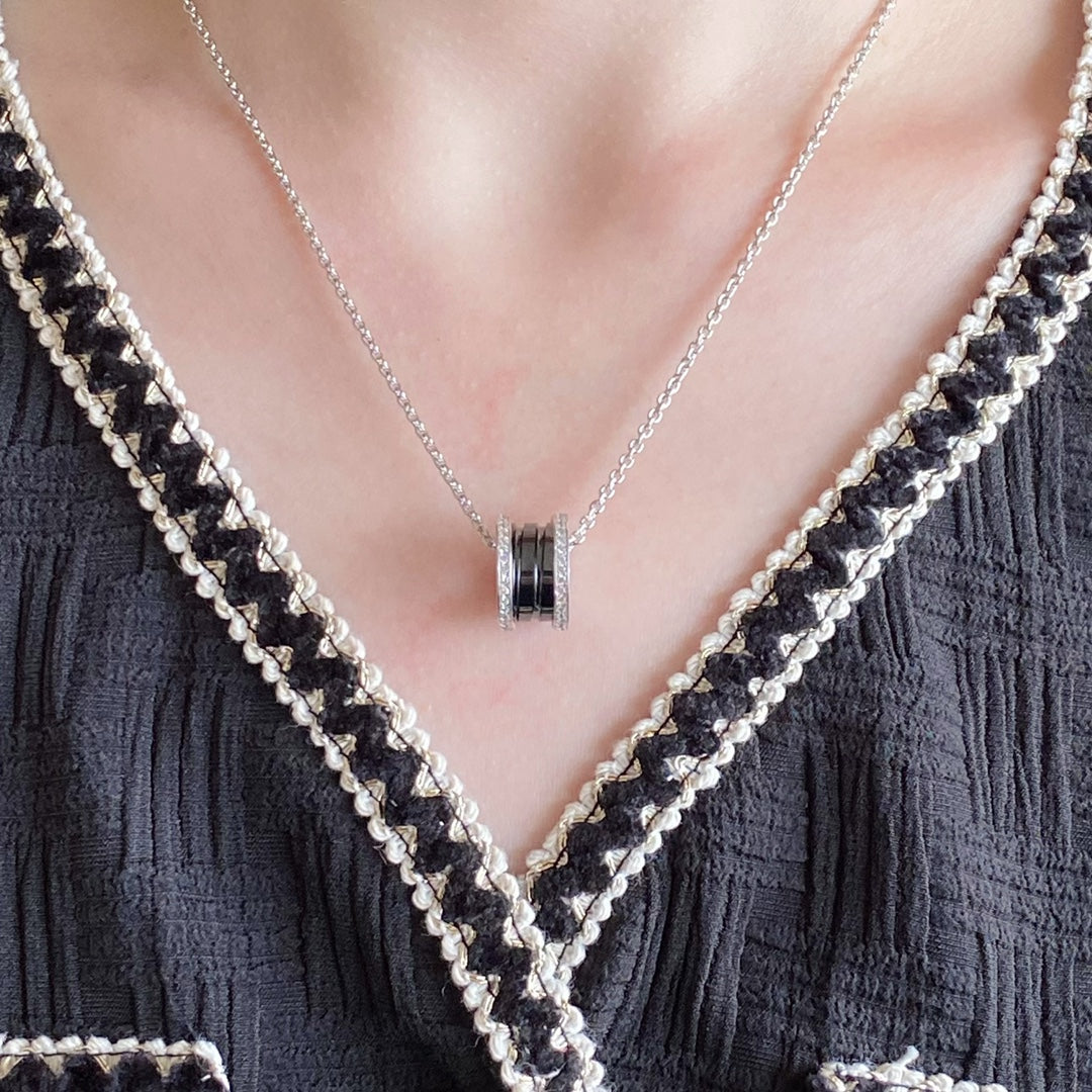 [LuxJewelry]ZERO 1 DIAMOND CERAMIC NECKLACE
