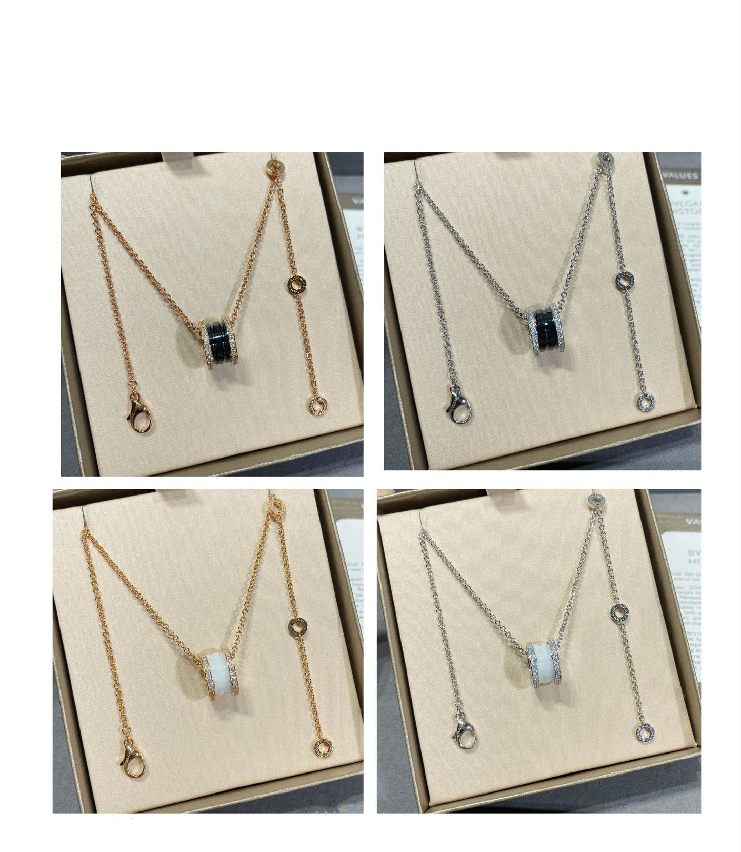 [LuxJewelry]ZERO 1 DIAMOND CERAMIC NECKLACE